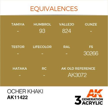 AK Interactive AK11422 Figure Series Ocher Khaki Acrylic Paint 17ml 3rd Generation